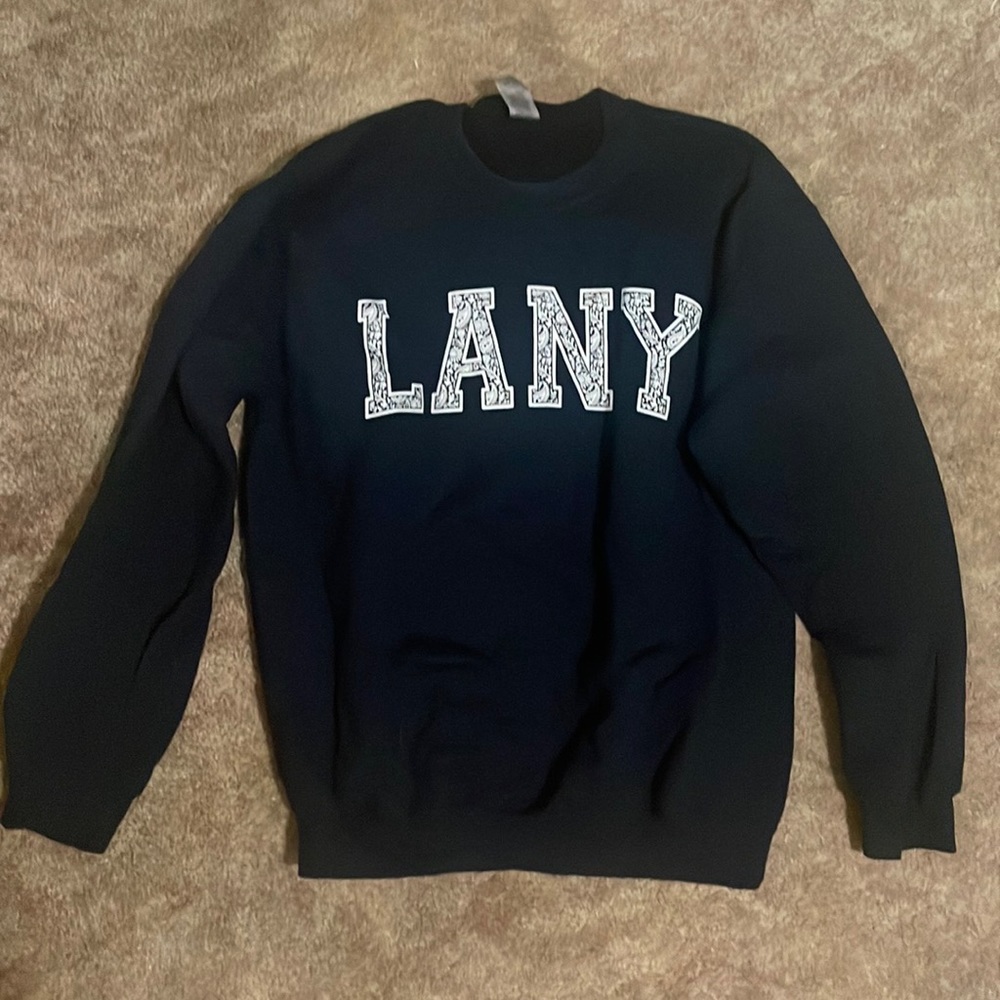 LANY crewneck sweatshirt with paisley lettering